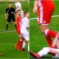 Leeds supporters baffled as linesman sees rugby tackle but not bodyslam