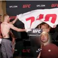 You *never* want Justin Gaethje holding your towel during a weigh-in