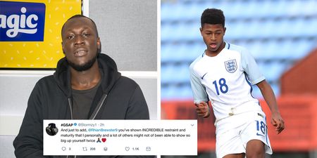 Stormzy supports Liverpool’s 17 year-old Rhian Brewster over racial abuse he has suffered