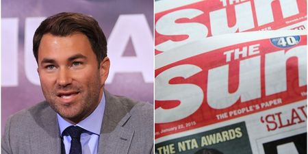 Eddie Hearn pulls boxer from fight after comments about The Sun newspaper