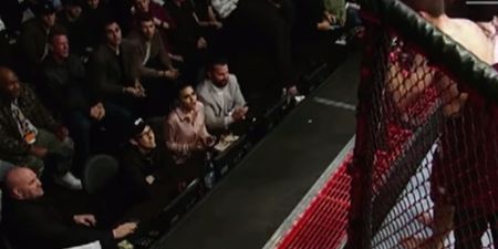 Footage emerges of Khabib Nurmagomedov’s mid-fight chat with Dana White