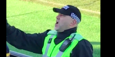 WATCH: Leeds United supporting policeman joins in with fans’ chant