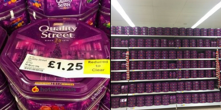 Tesco are selling huge tins of Quality Street for just £1.25