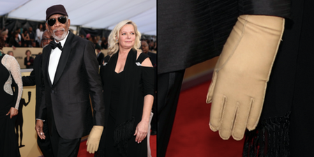 There’s a reason Morgan Freeman wore a single glove at the SAG Awards