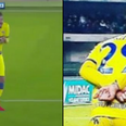 Italian defender sent off for making hand gesture with dark meaning