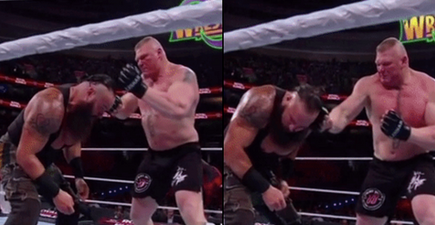 People think Brock Lesnar punched his opponent for real at the Royal Rumble