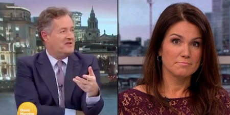 Piers Morgan claims Susanna Reid is secretly in love with him live on air