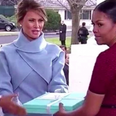 Michelle Obama finally reveals what was in that blue box from Melania