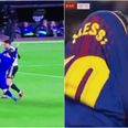 Francis Coquelin literally had to take Lionel Messi’s shirt off to stop him
