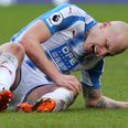 Huddersfield’s Aaron Mooy shows off gruesome knee injury