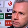 Viewers react to “ridiculous” question aimed at Alan Pardew
