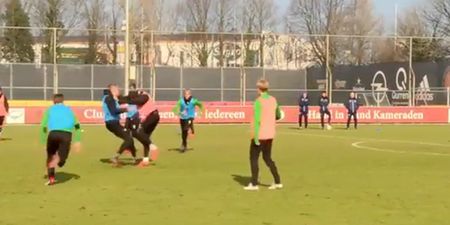 Feyenoord teammates have to be dragged apart in training ground altercation