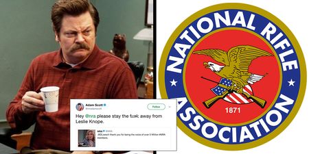 The cast of Parks and Recreation destroyed the NRA after it used a Leslie Knope gif on Twitter