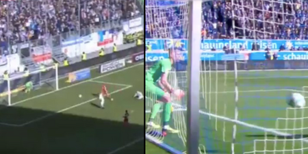 Incredible scenes as 2. Bundesliga goalkeeper ‘glitches’ and concedes after walking into his own goal