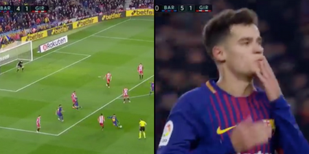 Coutinho has just scored his first La Liga goal and it was an absolute screamer