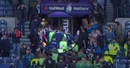 Owen Farrell was at the centre of a pre-match scuffle prior to Scotland defeat