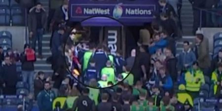 Owen Farrell was at the centre of a pre-match scuffle prior to Scotland defeat