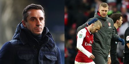 Gary Neville slaughters “disgraceful” Arsenal throughout commentary on Carabao Cup final