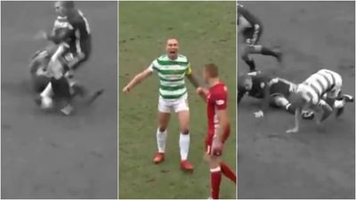 Scott Brown fully hulks up after ending up on wrong end of awful tackle