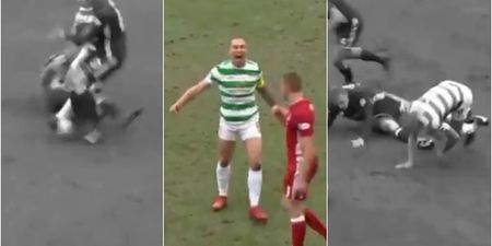 Scott Brown fully hulks up after ending up on wrong end of awful tackle
