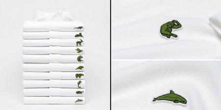 Lacoste has replaced their iconic crocodile on new polos to help save endangered species