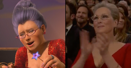 Meryl Streep looks like Fairy Godmother from Shrek at Oscars