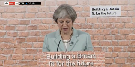 This speech by Theresa May is being rinsed on social media