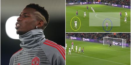 Paul Pogba’s part in Crystal Palace’s first goal needs to be highlighted