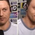 Jose Mourinho shared a joke with Nemanja Matic during his post-match interview