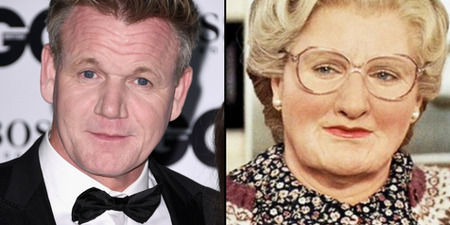Gordon Ramsay dresses up as Mrs. Doubtfire on children’s TV and looks scarily convincing