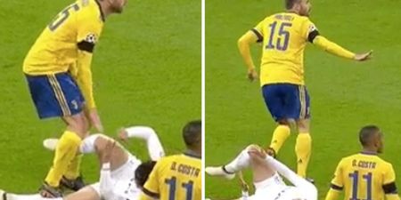 WATCH: Juventus star somehow escapes red card for blatant stamps on Son Heung-min