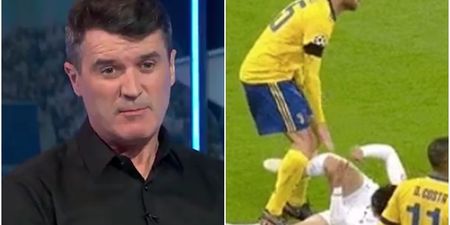 Roy Keane’s reaction to Barzagli’s stamp was classic Roy Keane