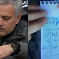 Jose Mourinho wrote something genius down on his notepad before Rashford’s goal