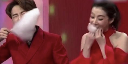 This woman annihilating her opponent in a candy floss eating contest is the best thing you’ll see all day
