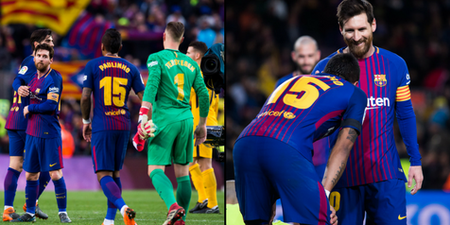 Messi needed only seven words to stop Paulinho taking a crucial free kick