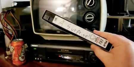 This person bought a VHS tape labelled “A Surprise” in a junk shop, only to get Rick Rolled