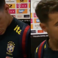 Coutinho is really not impressed with Liverpool fans after being shown the Salah chant