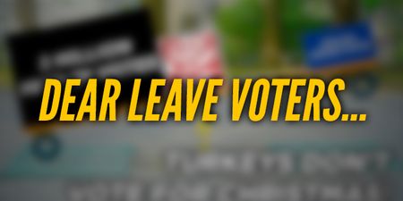 COMMENT: Dear Leave Voters