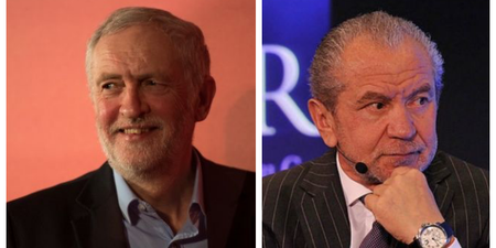 Lord Sugar sparks outrage by tweeting image of Jeremy Corbyn with Adolf Hitler