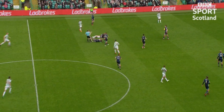 WATCH: Celtic players left fuming after horror tackle on Scott Brown