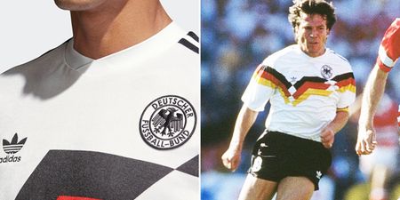 Adidas’ brand new Germany World Cup shirt is a classy reproduction of the 1990 classic