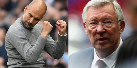 Alex Ferguson’s reaction to Manchester City goal sums up Manchester United’s first half