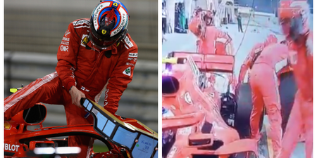 Ferrari F1 mechanic suffers horrendous leg break as Kimi Räikkönen runs over him in pit lane