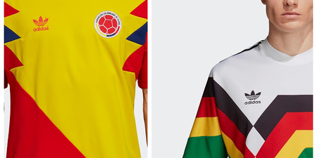 Adidas have released a set of mash up retro kits and they look incredible