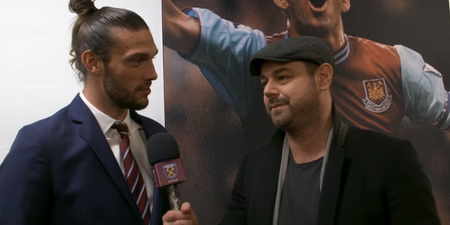 Danny Dyer trolls Andy Carroll in post-match interview