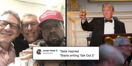 Kanye West’s tweets endorsing Trump have inspired Jordan Peele to start writing Get Out 2