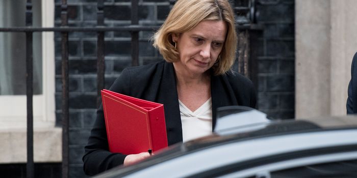 LONDON, ENGLAND - APRIL 12: Britain's Home Secretary Amber Rudd leaves after an emergency cabinet meeting at Downing Street on April 12, 2018 in London, England. British Prime Minister Theresa May has called an emergency cabinet meeting amid speculation she will back US action against Syria. (Photo by Chris J Ratcliffe/Getty Images)