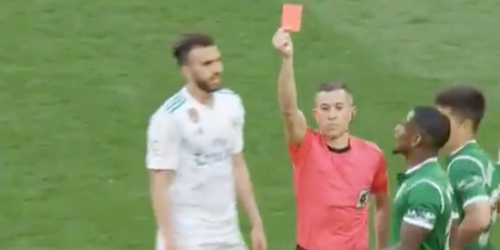 WATCH: The strangest red card of the weekend came after full-time at the Bernabeu