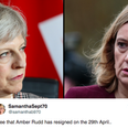 Everyone is making the same joke about Amber Rudd’s resignation