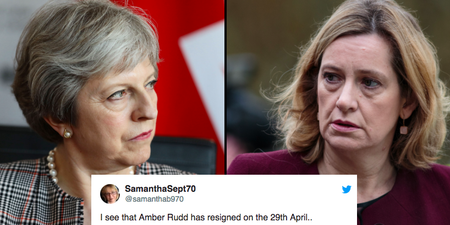 Everyone is making the same joke about Amber Rudd’s resignation